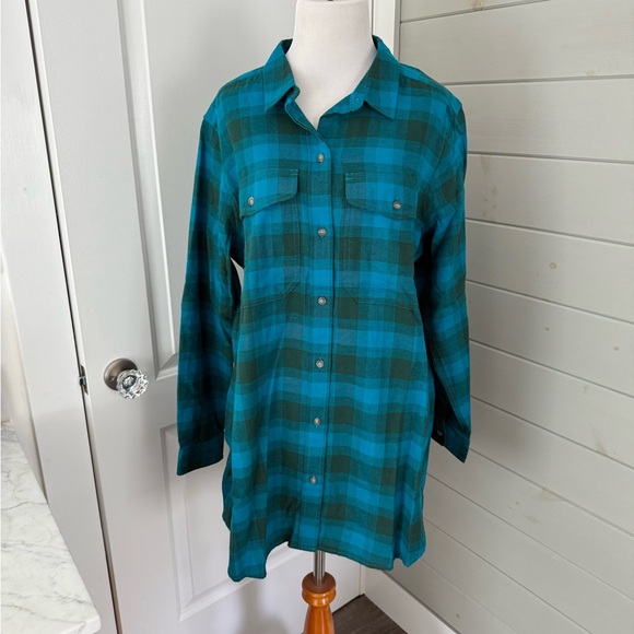 Eddie Bauer Women's flannel tunic top - Picture 1 of 5